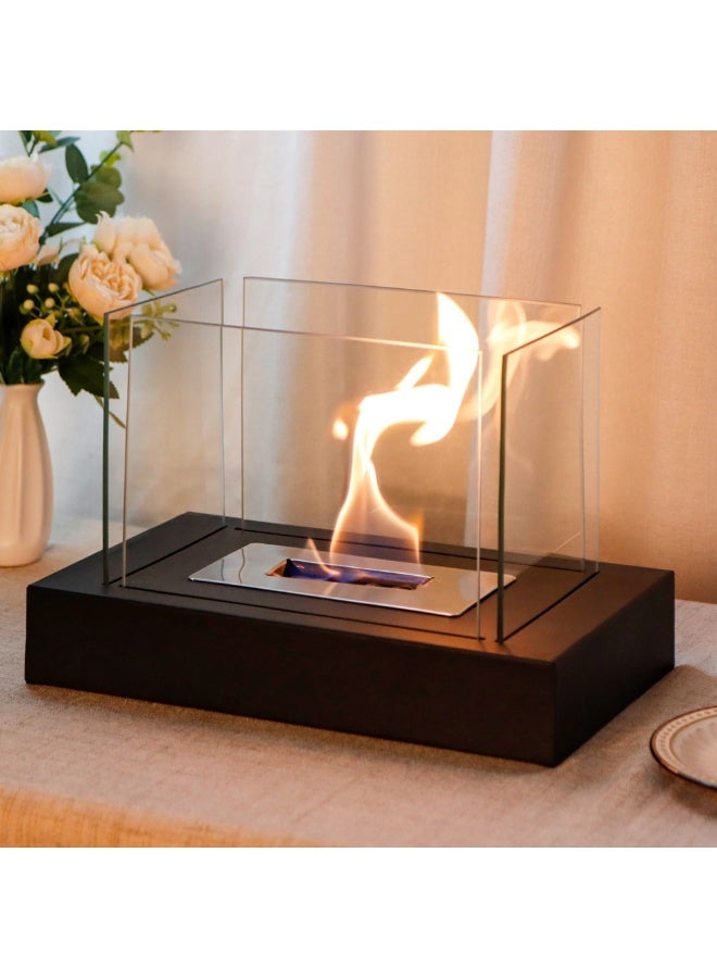 JHY DESIGN Tabletop Ambient Lighting - Modern Glass Flame Lamp for Atmosphere & Decorative Candlelight, Doubles as a Candle Holder - Image 2
